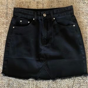 Black jean skirt
